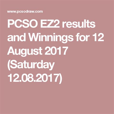 ez2 result august 2017